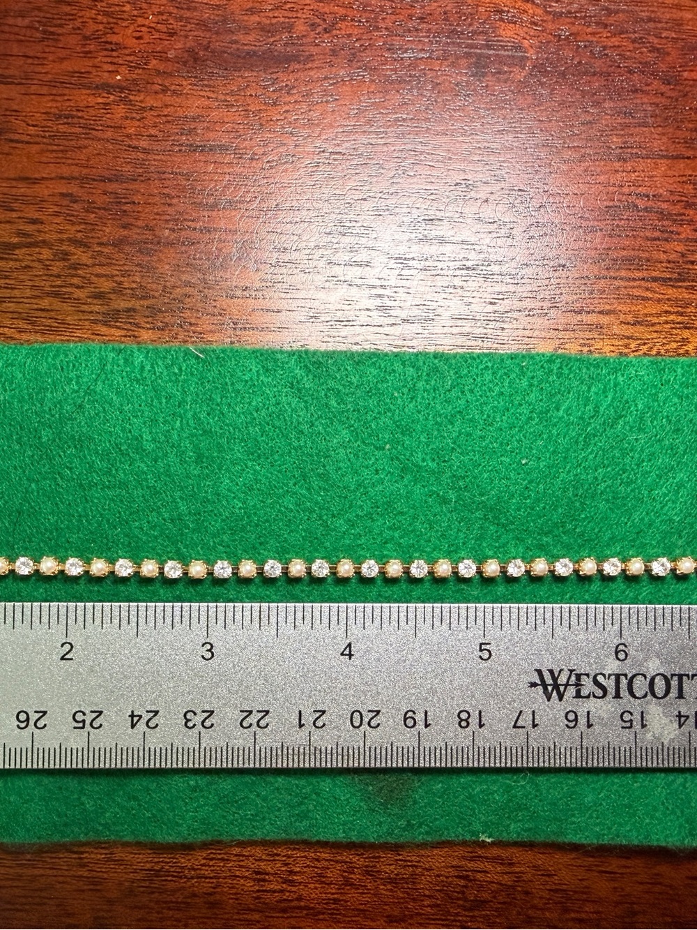 Avon Gold-Tone Crystal Tennis Bracelet